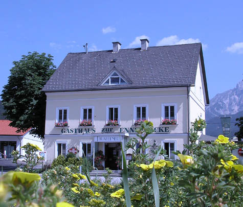 Eingangsbereich vom Gasthaus zur Ennbrücke